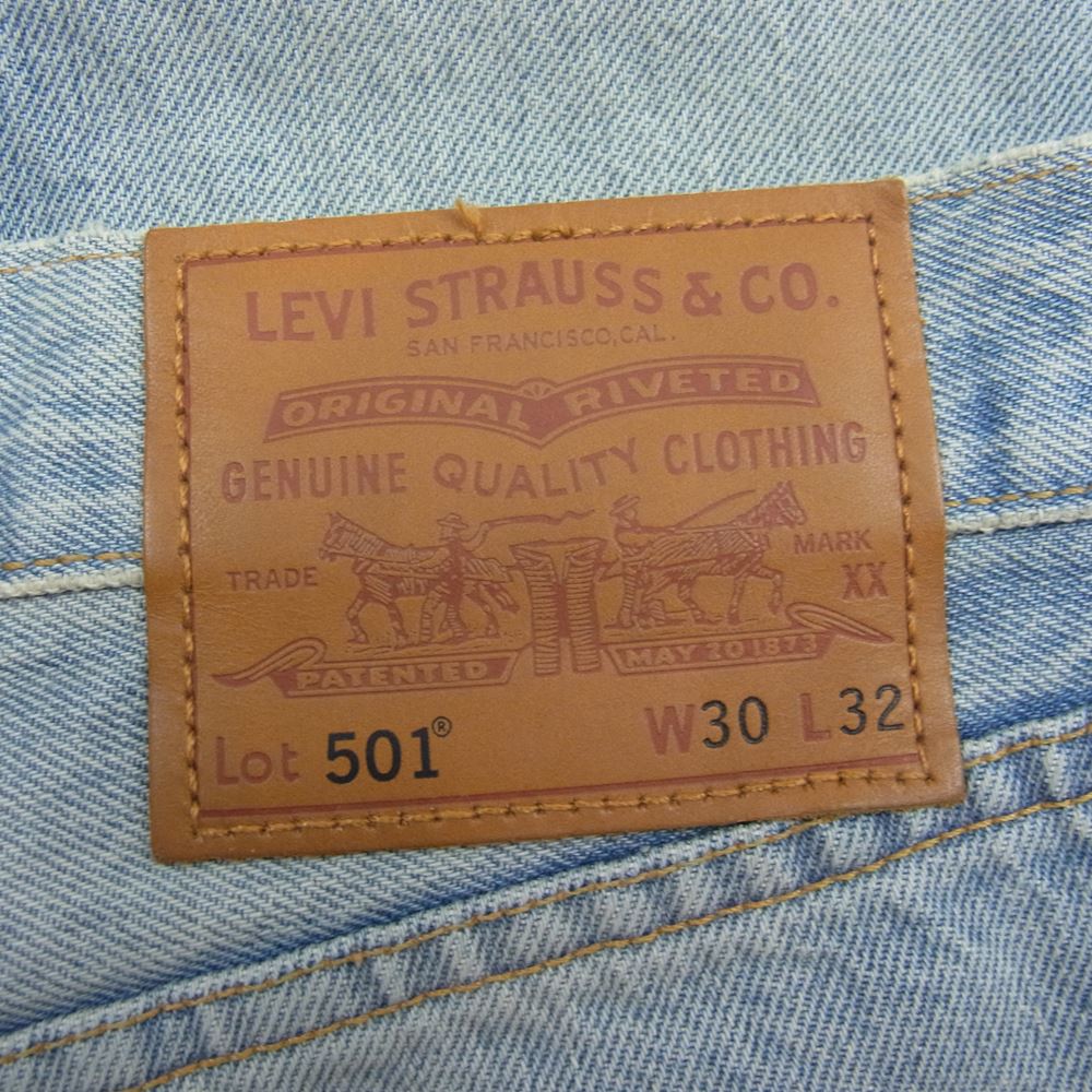 Levi's リーバイス PC9-00501-2888 501 復刻 USA製 BIG E ビッグE W30/L32 ボタンフライ ストレート デニムパンツ ジーンズ ライトブルー系 W30 L32【中古】