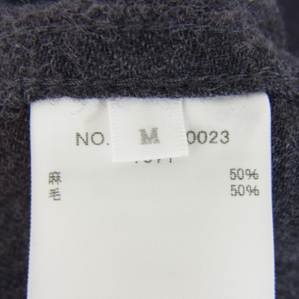 Ron Herman ロンハーマン 2820700023 リネン ウール 猫目ボタン 長袖シャツ グレーネイビー M【中古】