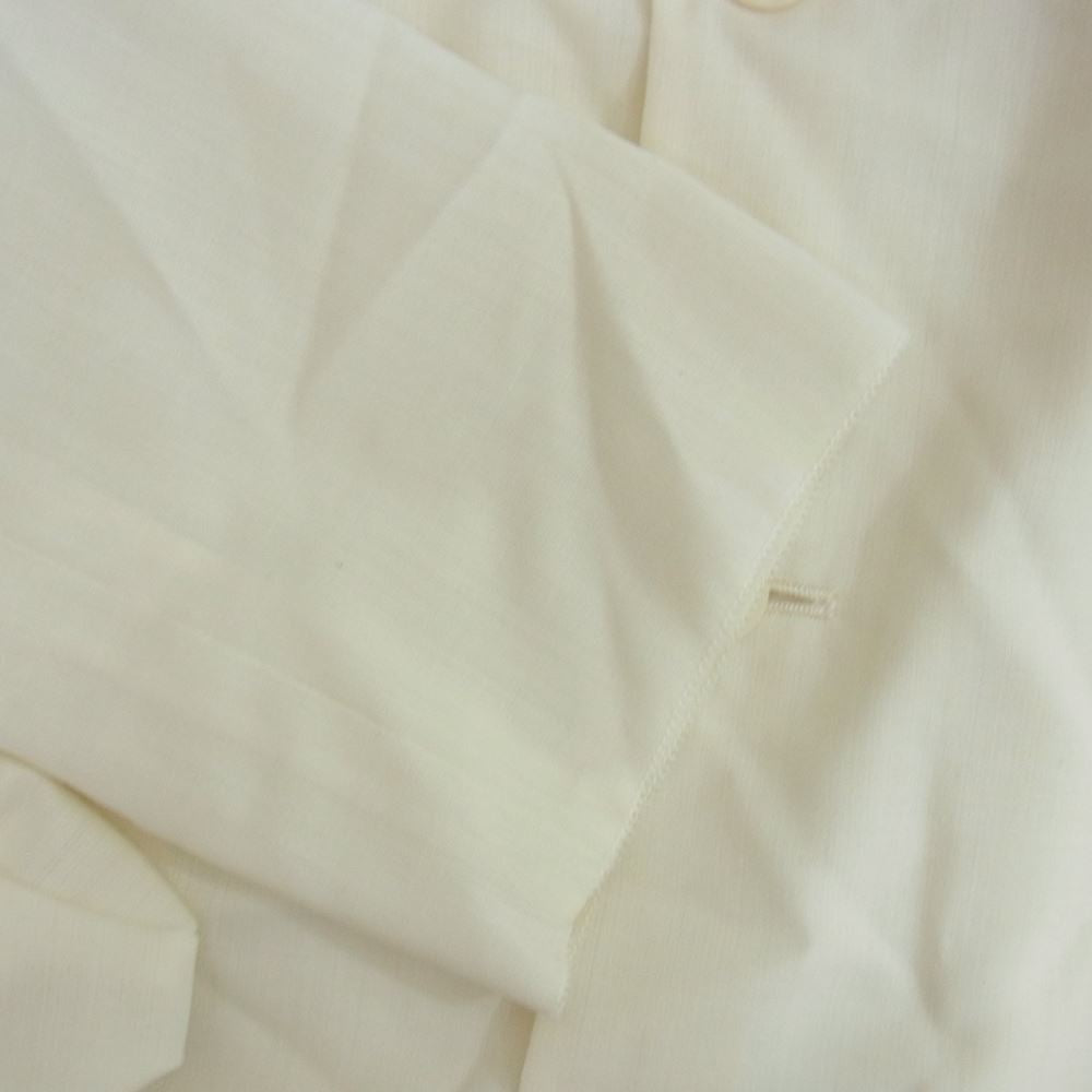 Yohji Yamamoto ヨウジヤマモト ファム 初期タグ 丸ロゴ ヴィンテージ 80S ウール混 サイドドレープ ジャケット オフホワイト系 M【中古】