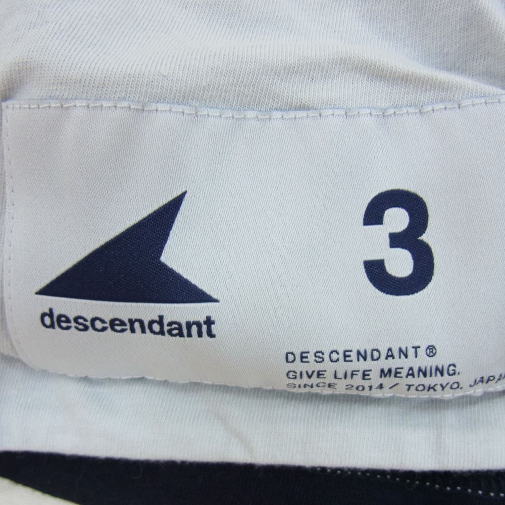 DESCENDANT ディセンダント 23SS 231ATDS-CSM15 SONS DOUBLEFACE SS カレッジロゴ ダブルフェイス リバーシブル 半袖 Tシャツ 天竺 グレー系 ネイビー系 3【中古】