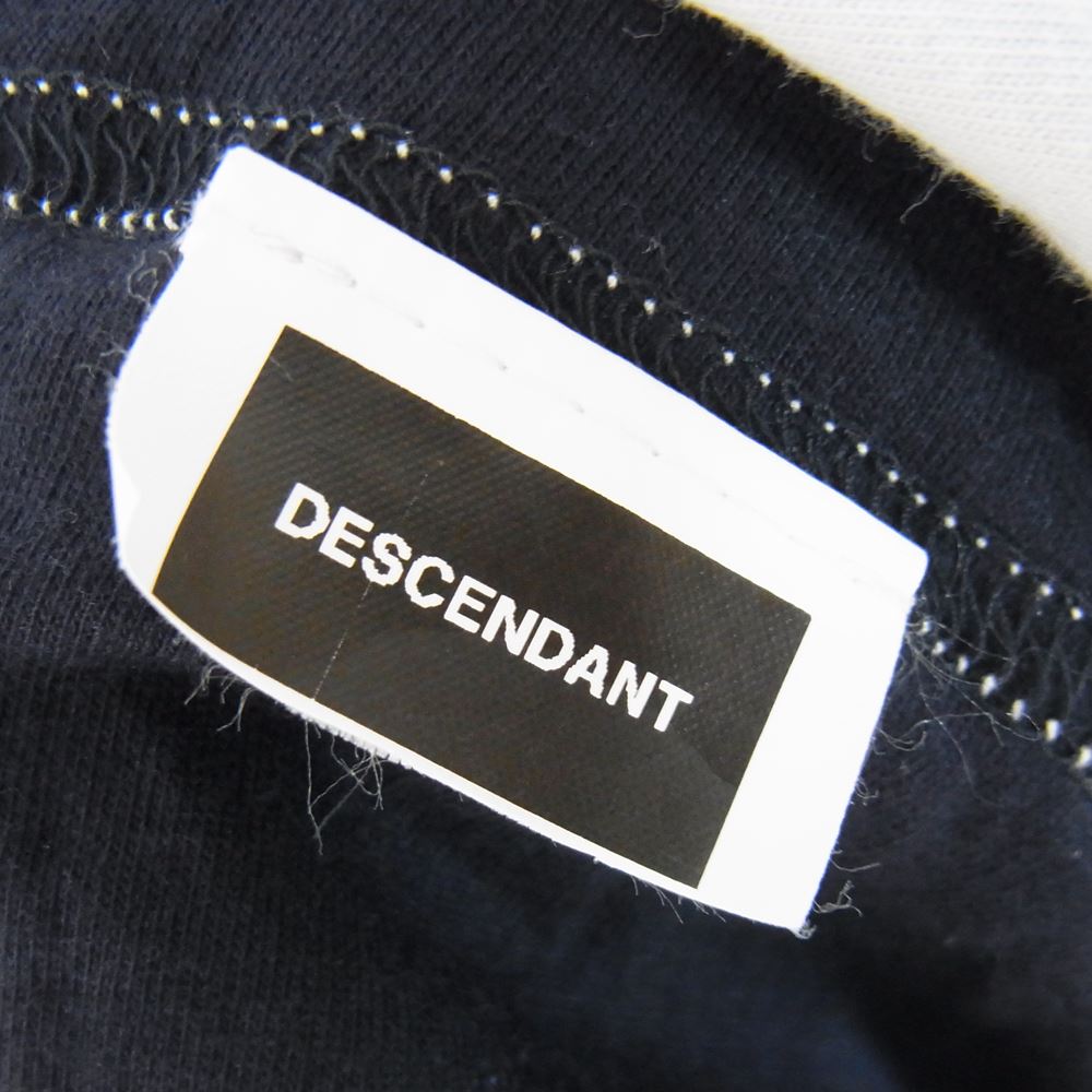 DESCENDANT ディセンダント 23SS 231ATDS-CSM15 SONS DOUBLEFACE SS カレッジロゴ ダブルフェイス リバーシブル 半袖 Tシャツ 天竺 グレー系 ネイビー系 3【中古】
