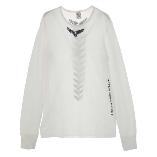 CHROME HEARTS クロムハーツ（原本無） FOTI フォティ サーマル プリント カットソー 長袖 ホワイト系 M【中古】