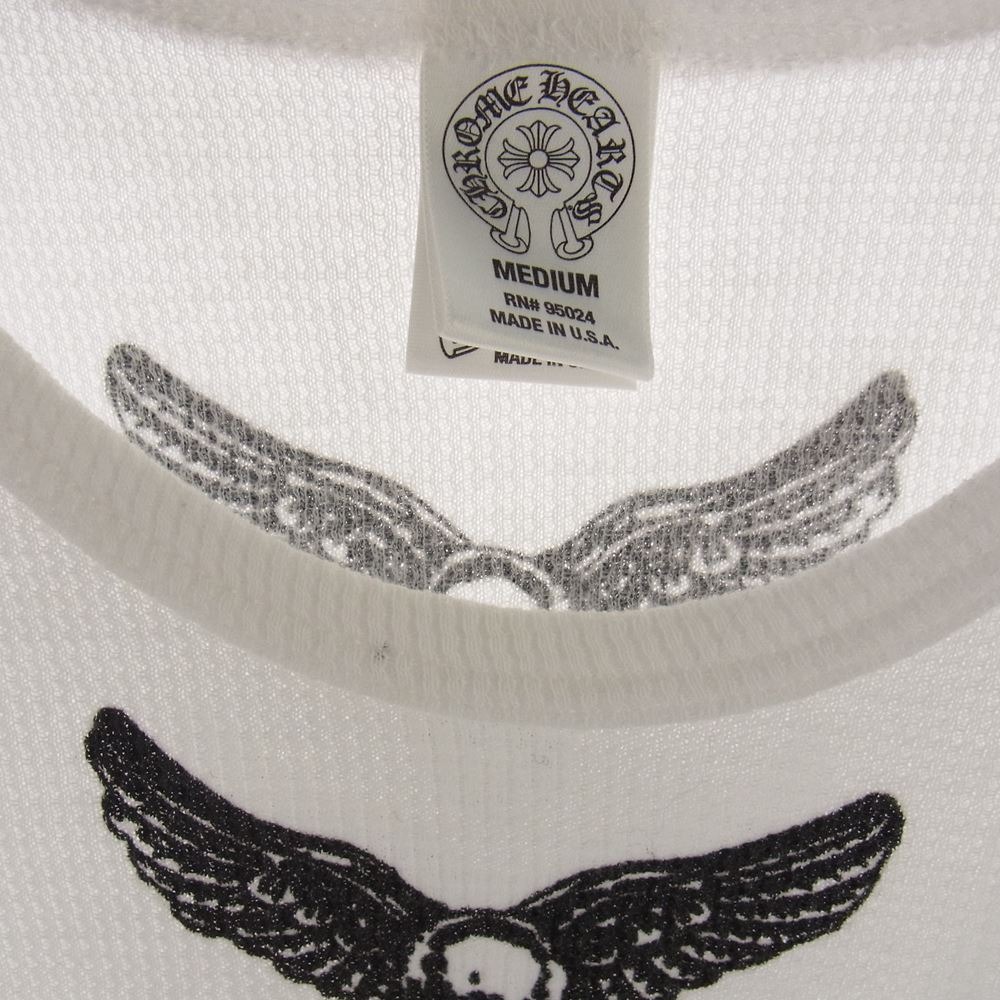 CHROME HEARTS クロムハーツ（原本無） FOTI フォティ サーマル プリント カットソー 長袖 ホワイト系 M【中古】