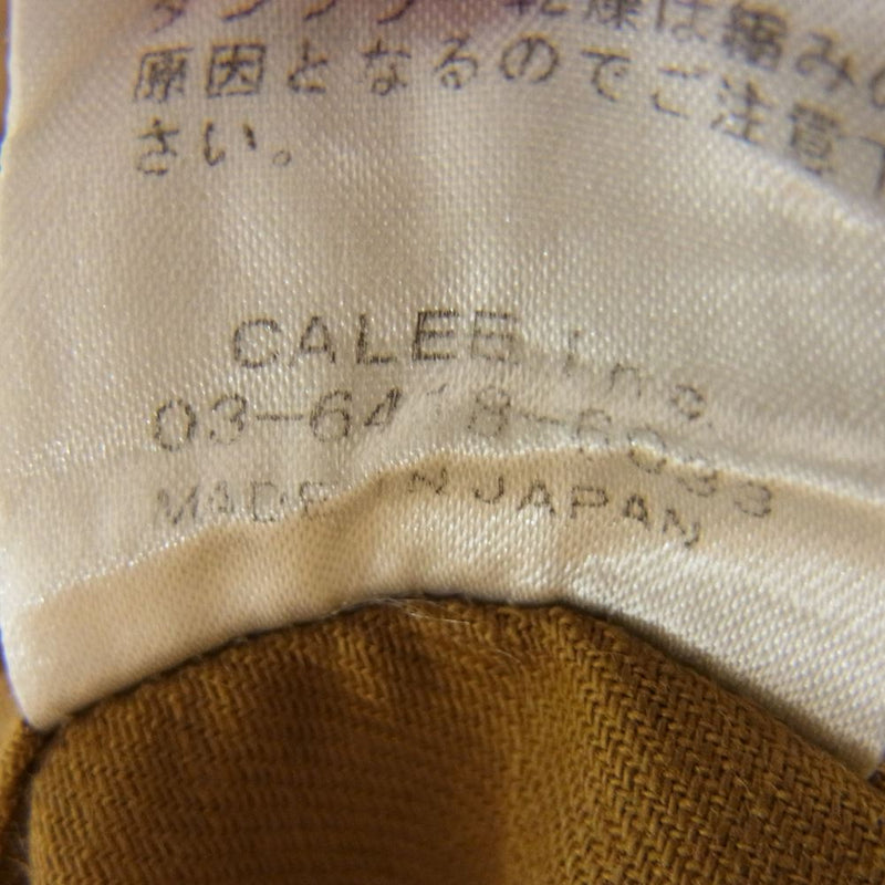 CALEE キャリー ワッペン付き 半袖 ワークシャツ カーキ系 M【中古】