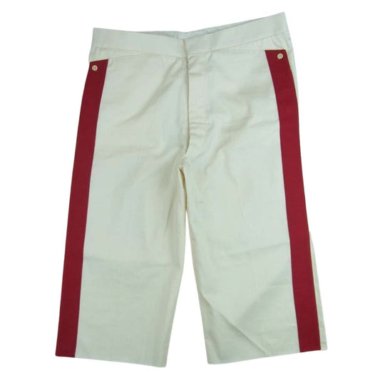 MAISON MARGIELA メゾンマルジェラ S50MU0041 10ライン ライン コットンツイル パンツ オフホワイト系 52【美品】【中古】