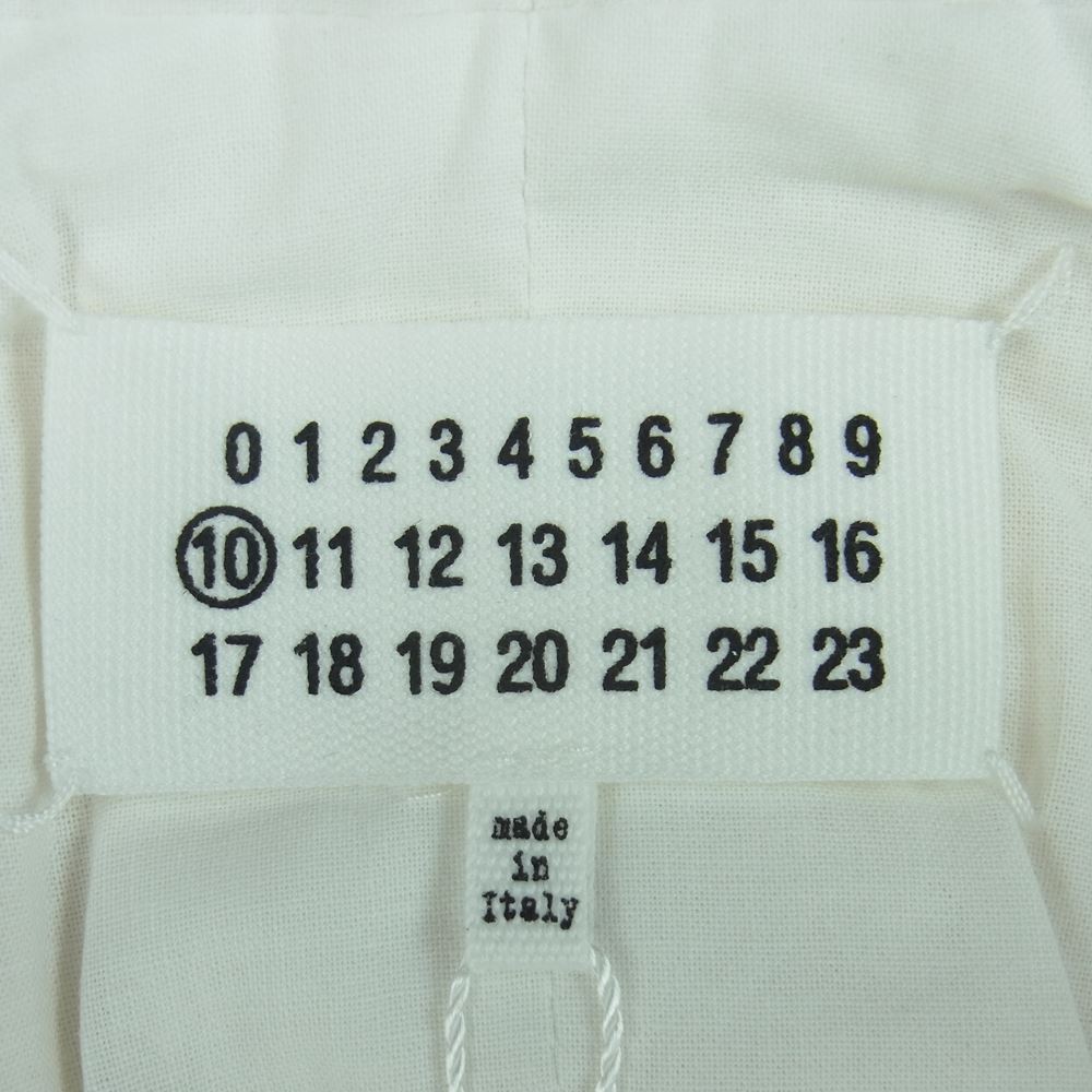 MAISON MARGIELA メゾンマルジェラ S50MU0041 10ライン ライン コットンツイル パンツ オフホワイト系 52【美品】【中古】