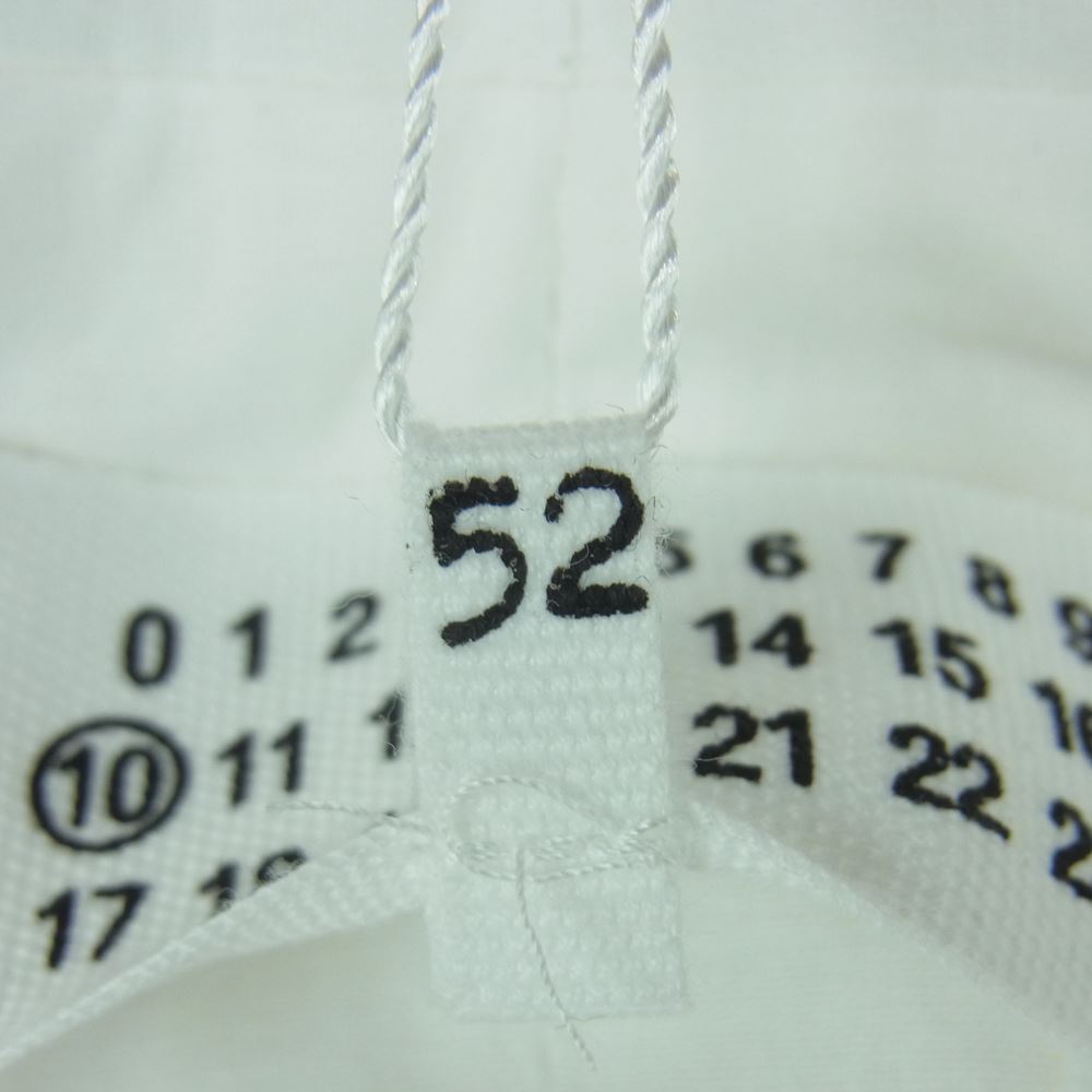 MAISON MARGIELA メゾンマルジェラ S50MU0041 10ライン ライン コットンツイル パンツ オフホワイト系 52【美品】【中古】
