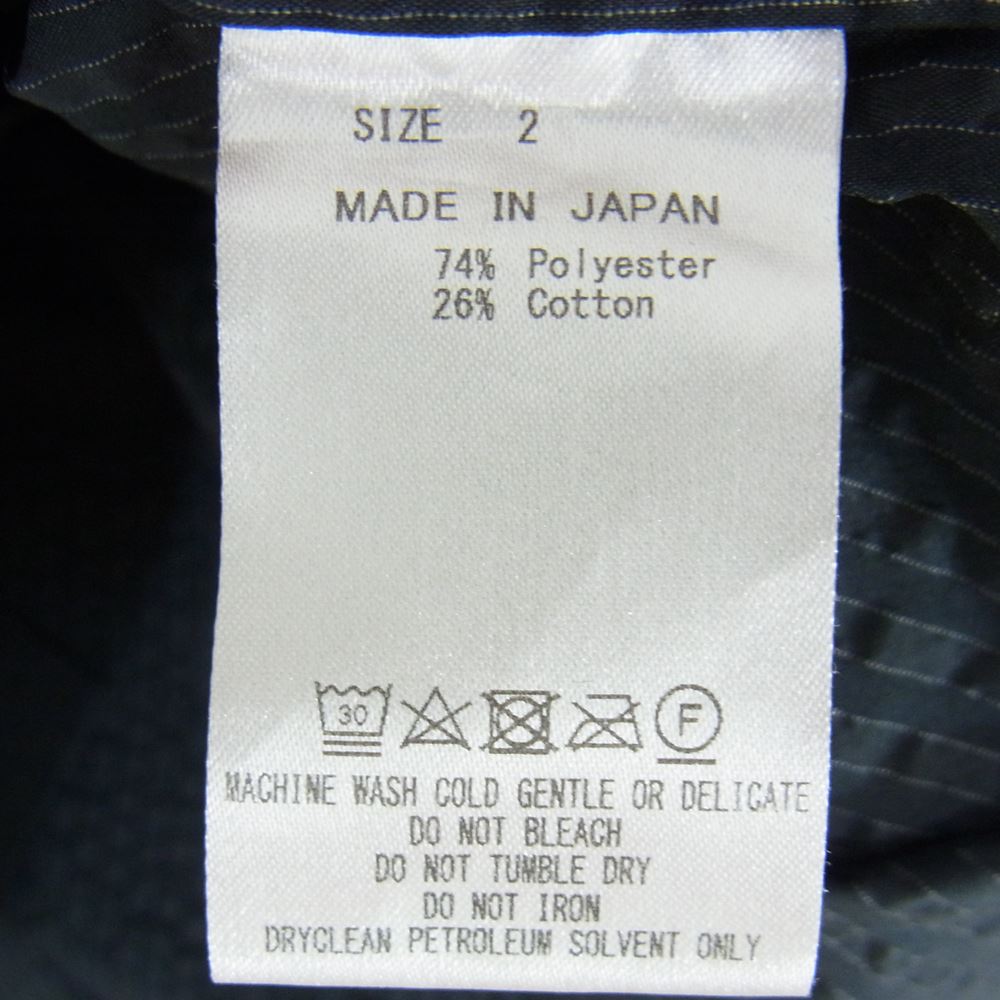 marka マーカ M20E-10SH02C SIDE SLIT OPEN COLLAR シアサッカー オープンカラー 長袖シャツ ブラック系 2【中古】