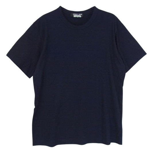 COMME des GARCONS HOMME DEUX コムデギャルソンオムドゥ DQ-T013 製品洗い加工 インディゴ染め クルーネック 半袖 Tシャツ  ブラック系 S【中古】