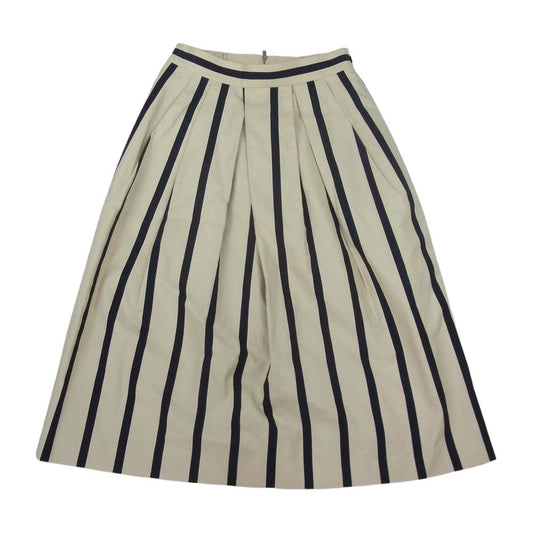 DESIGNWORKS デザインワークス ストライプ スカート オフホワイト系 36【中古】
