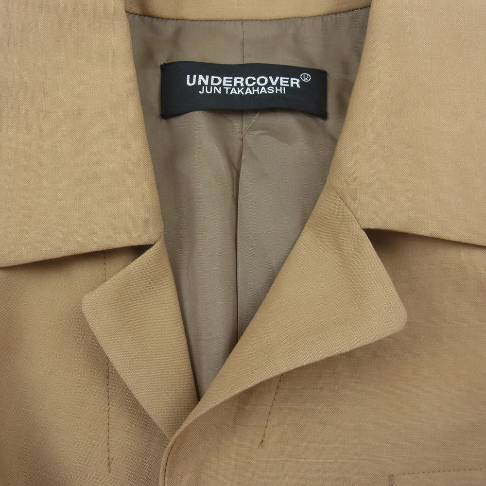 UNDERCOVER アンダーカバー  22SS  UC1B4308-1 モヘヤ ウール ダーツ ステンカラー CT コート  ベージュ系 3【新古品】【未使用】【中古】