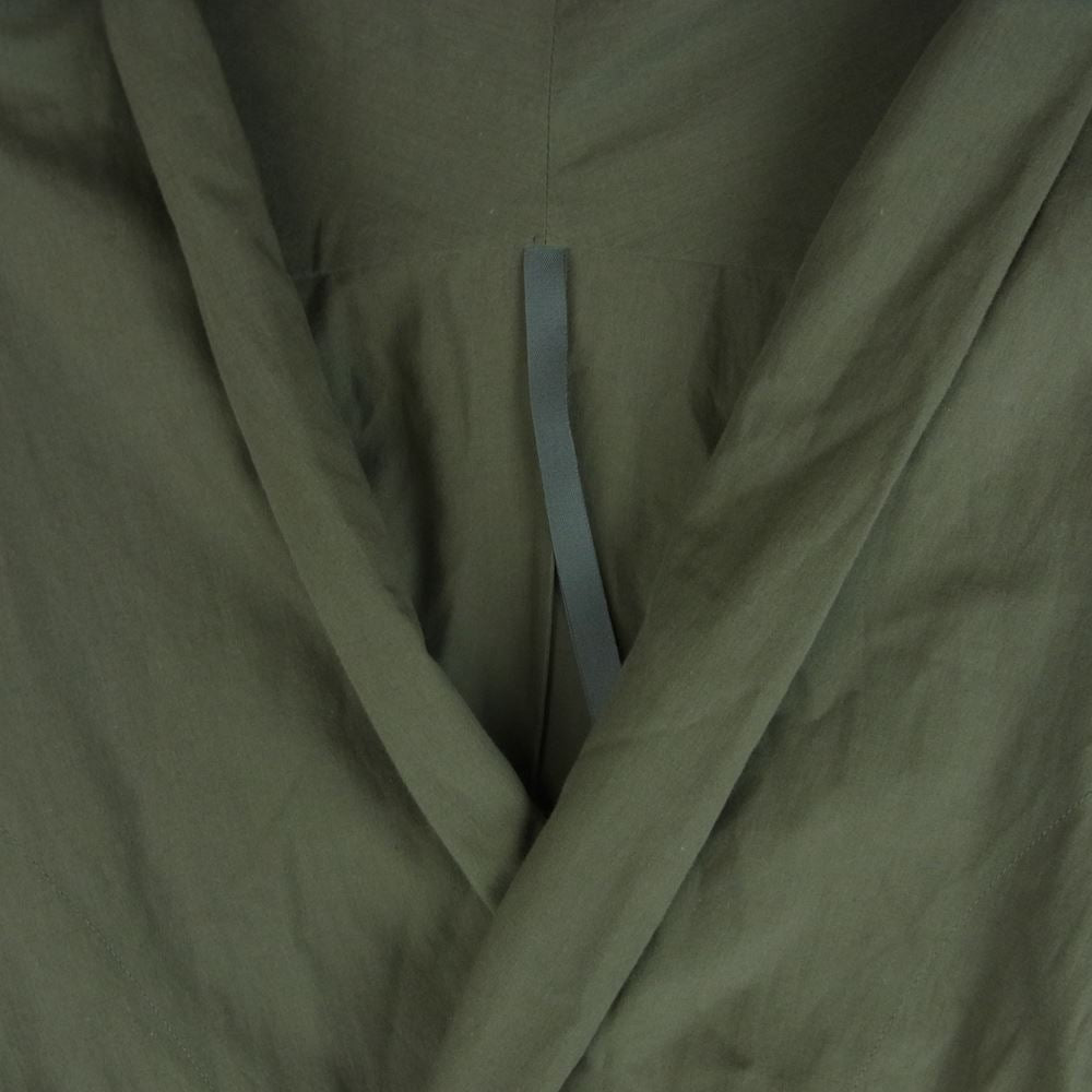 KAZUYUKI KUMAGAI ATTACHMENT カズユキクマガイアタッチメント KC82-021 シャンブレーローン ロング ストール コート シャツ 長袖 カーキ系 1【中古】