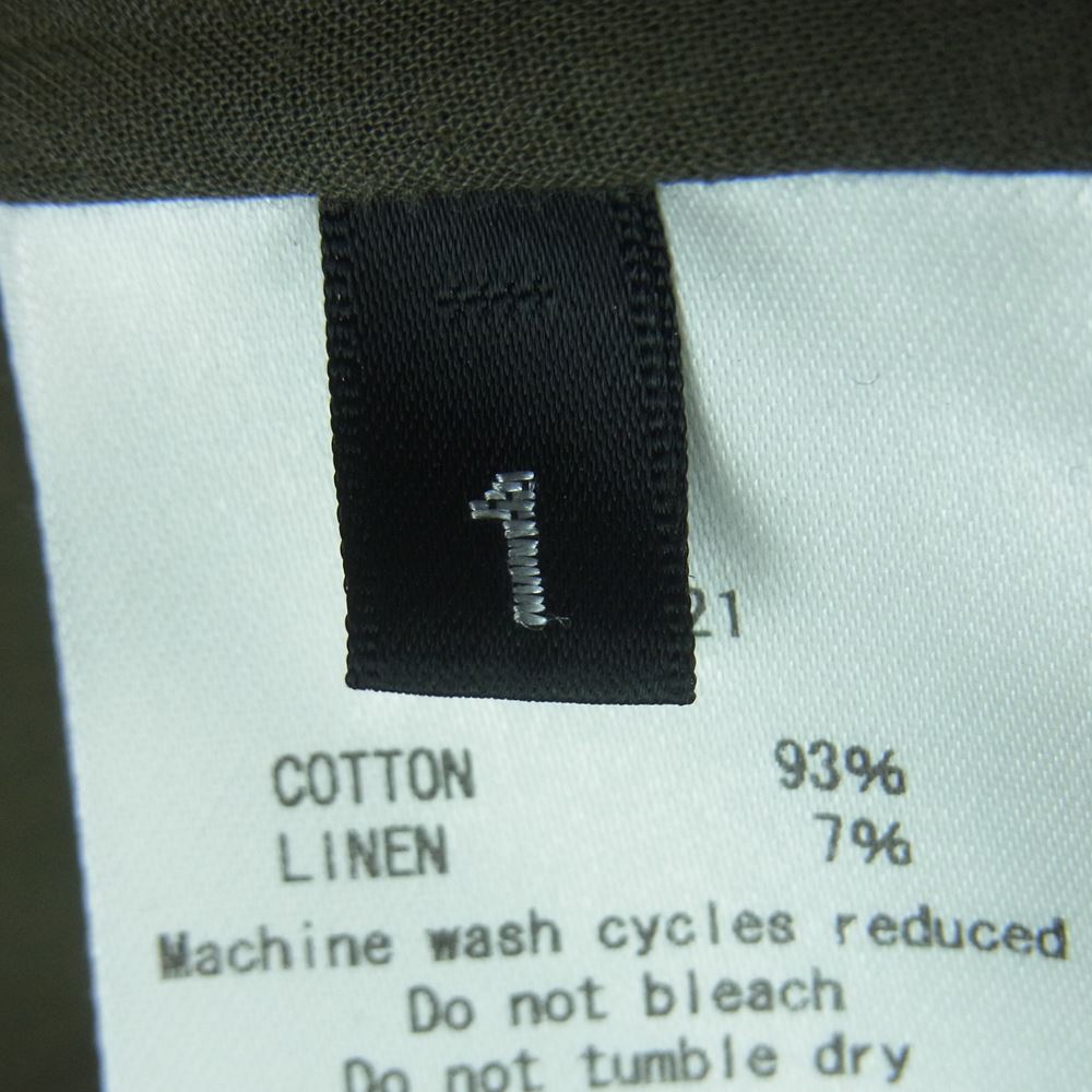 KAZUYUKI KUMAGAI ATTACHMENT カズユキクマガイアタッチメント KC82-021 シャンブレーローン ロング ストール コート シャツ 長袖 カーキ系 1【中古】