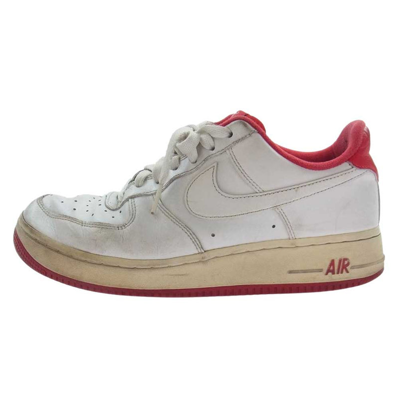 NIKE ナイキ CD0884-101 Air Force 1 Low White University Red エアフォース1 ロー ホワイト ユニバーシティ レッド スニーカー ホワイト系 レッド系 25.0cm【中古】