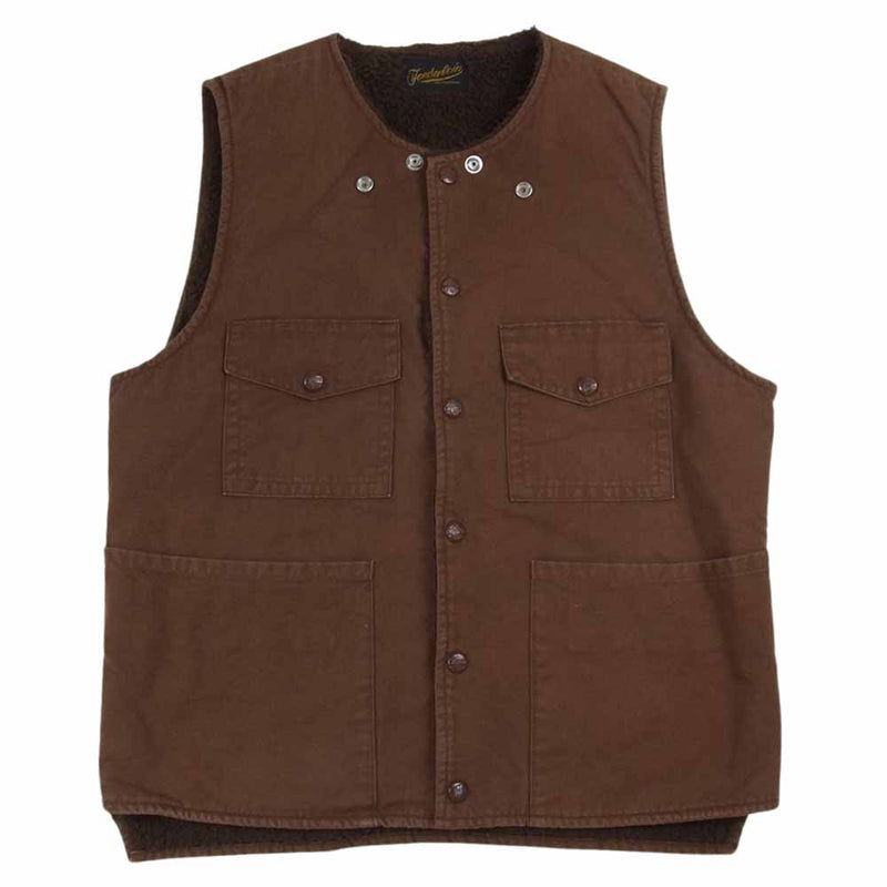 TENDERLOIN テンダーロイン T-DUCK VEST D ダック 裏地ボア ベスト ブラウン系 サイズ不明【中古】