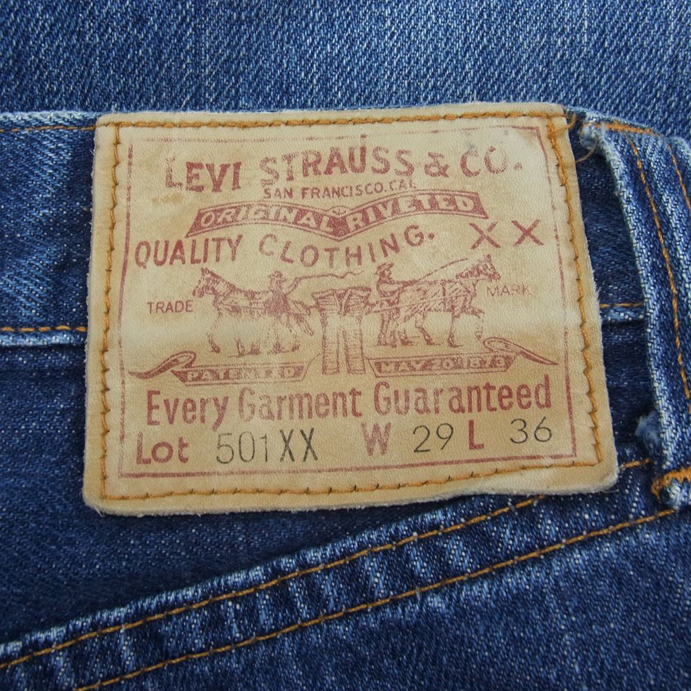 Levi's リーバイス 47501 0117 Lot501XX 米国製 501XX 復刻 ボタンフライ ストレート デニム パンツ インディゴブルー系【中古】