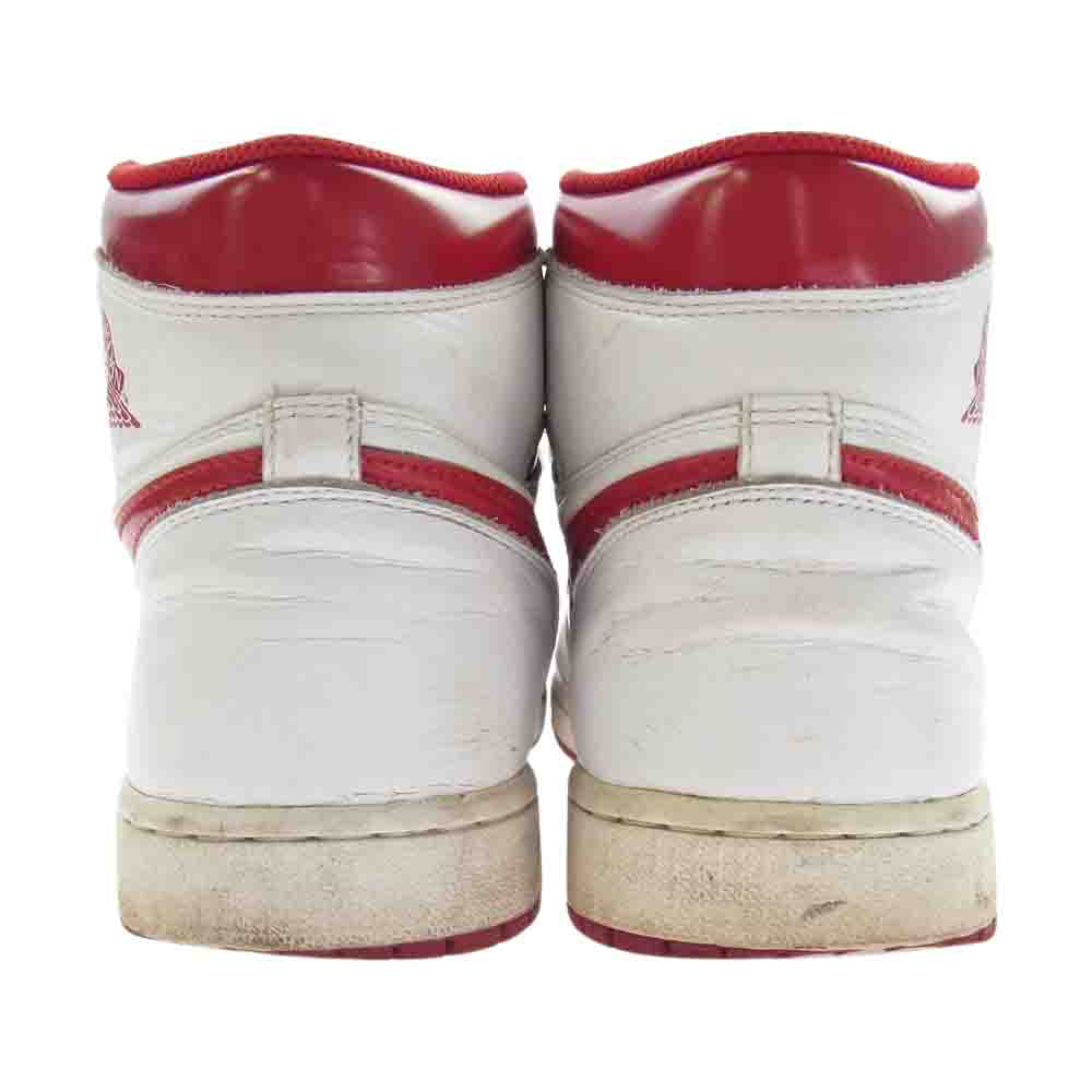 NIKE AIR JORDAN ナイキ ジョーダン 555088-103 1 RETRO HIGH OG AJ1 エアジョーダン レトロ ハイカット スニーカー ホワイト系 レッド系 28cm【中古】