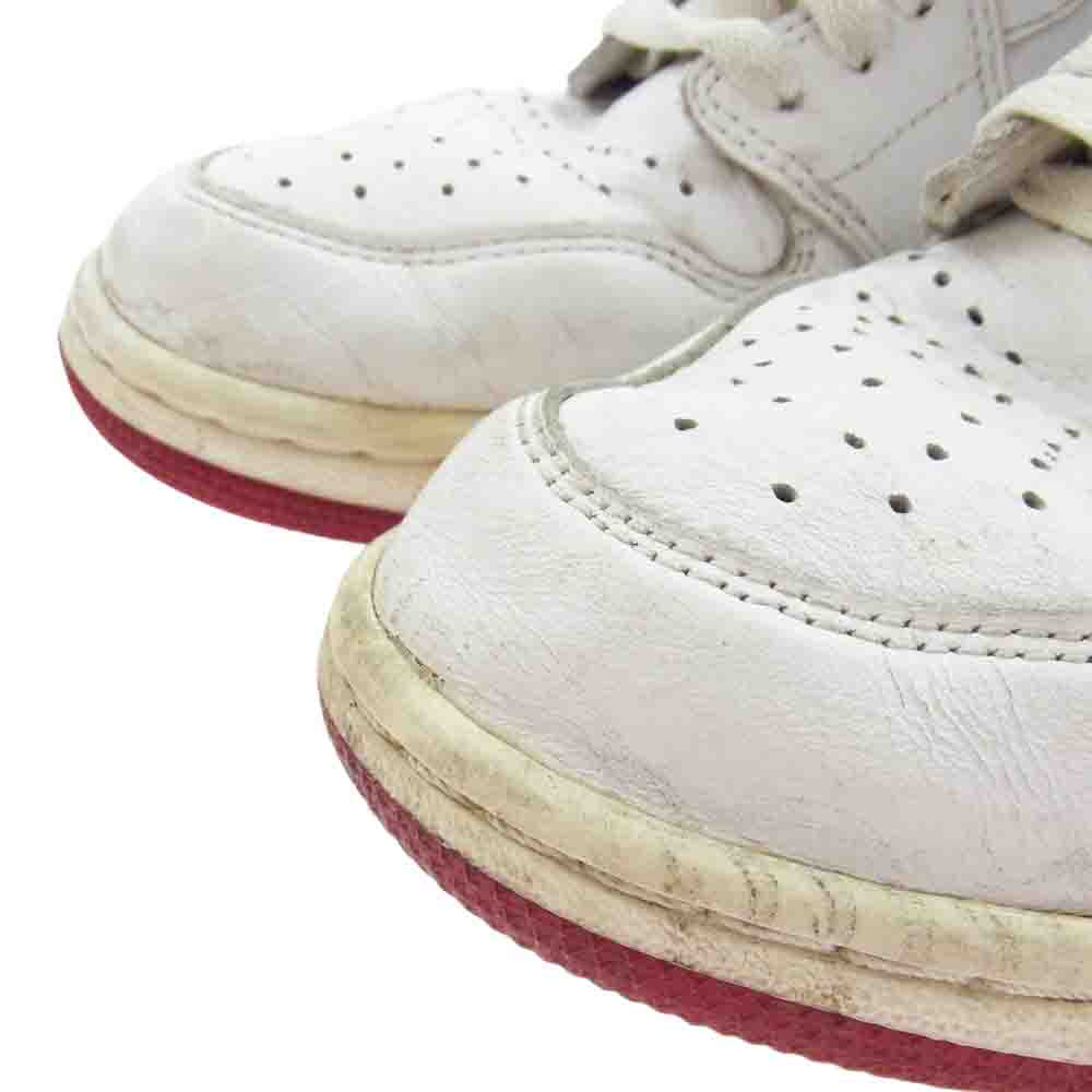 NIKE AIR JORDAN ナイキ ジョーダン 555088-103 1 RETRO HIGH OG AJ1 エアジョーダン レトロ ハイカット スニーカー ホワイト系 レッド系 28cm【中古】