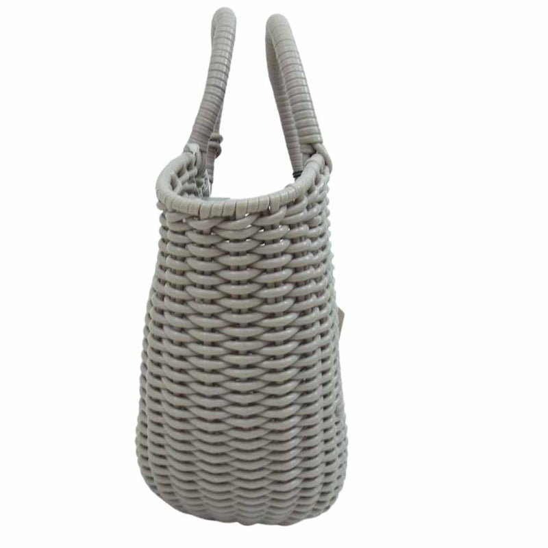 beautiful people ビューティフルピープル TUBE KNITTING BASKET S チューブ ニット バスケット バッグ グレー系 F【新古品】【未使用】【中古】