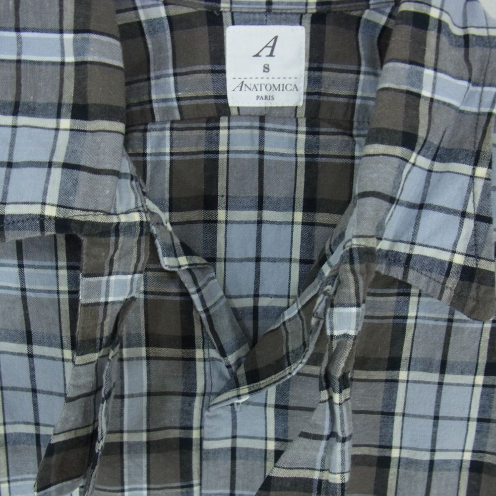 ANATOMICA アナトミカ 530-541-10 WEEKEND SHIRT ウィークエンド コットン 長袖 シャツ グレー系 S【中古】