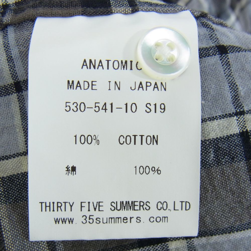 ANATOMICA アナトミカ 530-541-10 WEEKEND SHIRT ウィークエンド コットン 長袖 シャツ グレー系 S【中古】