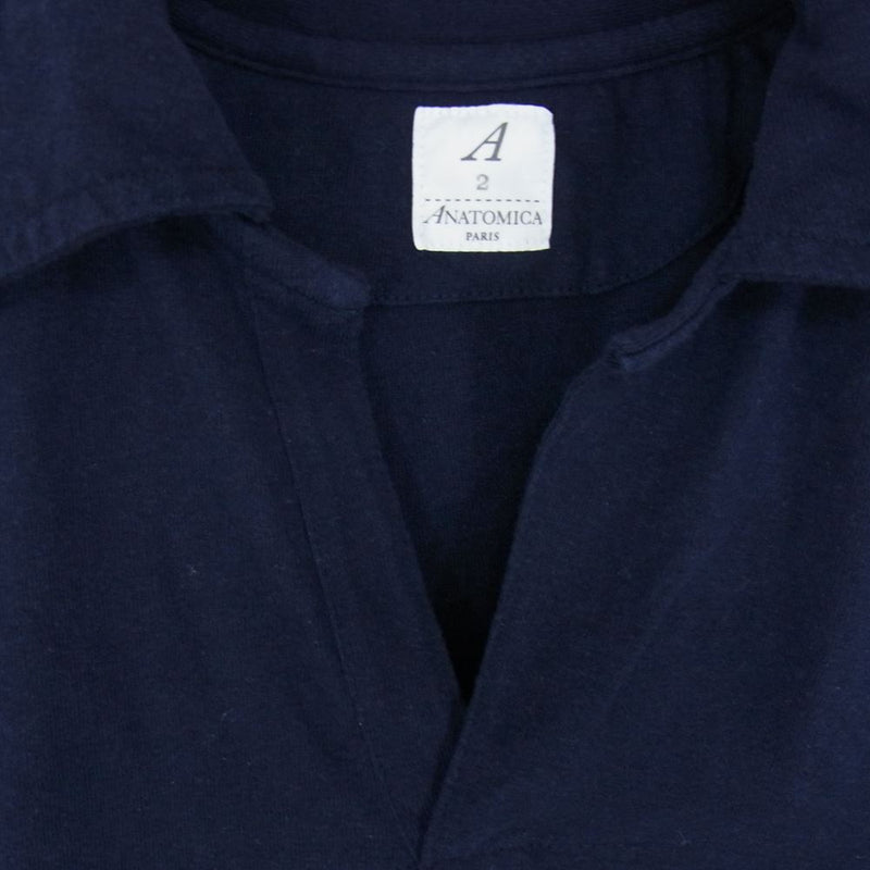 ANATOMICA アナトミカ SKIPPER POLO スキッパー 半袖 ポロシャツ ネイビー ネイビー系 2【中古】