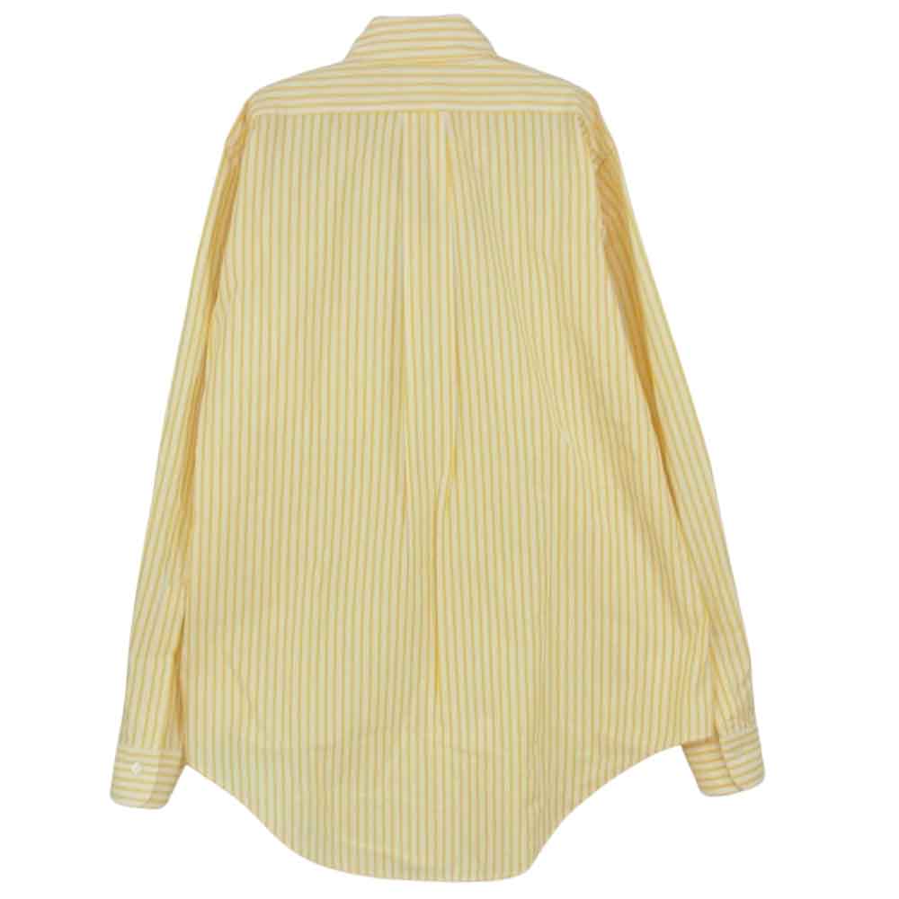 ANATOMICA アナトミカ 530-56-05 BD SHIRTS ボタンダウン ロンドンストライプ シャツ イエロー イエロー系 S【美品】【中古】