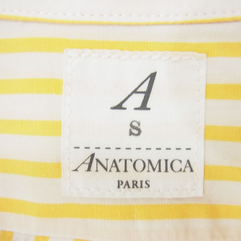 ANATOMICA アナトミカ 530-56-05 BD SHIRTS ボタンダウン ロンドンストライプ シャツ イエロー イエロー系 S【美品】【中古】