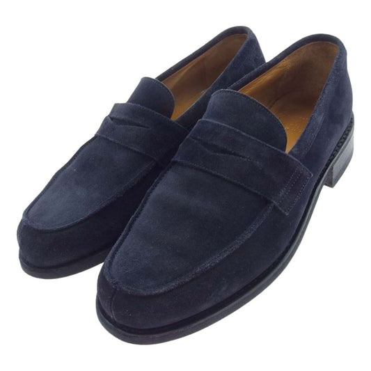 Paraboot パラブーツ ADONIS アドニス スエード コインローファー シューズ ネイビー ダークネイビー系 UK5.5【中古】