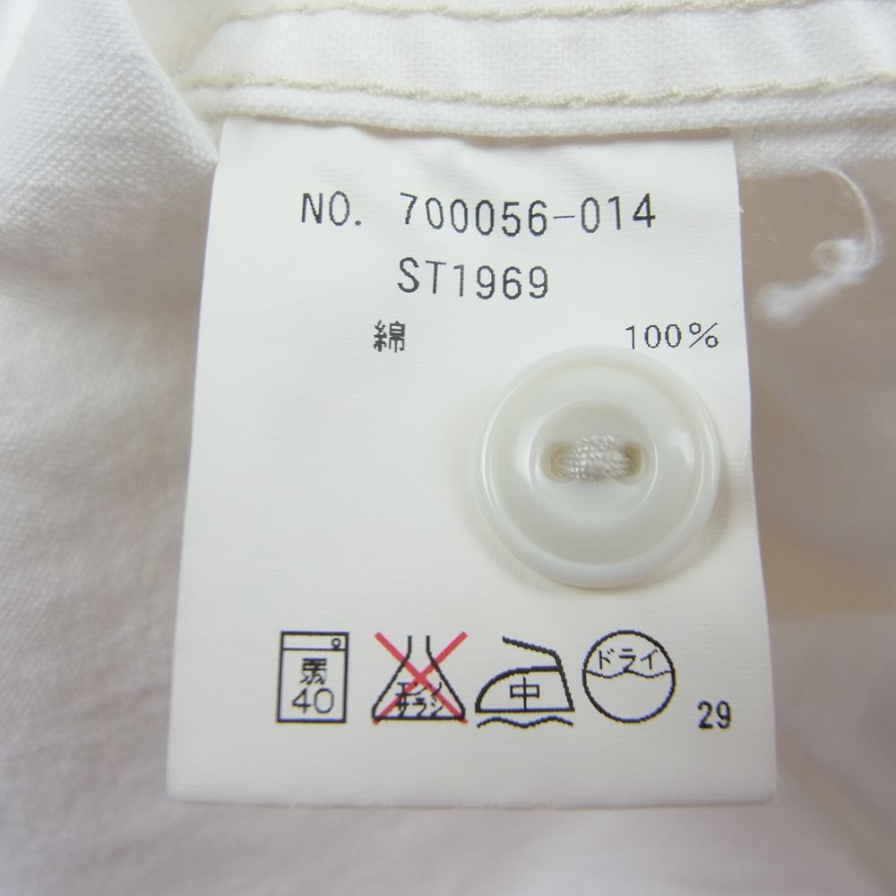 BLUE BLUE ブルーブルー 700056-014 ライトスラブ ワーク シャツ 長袖 ホワイト系 1【中古】