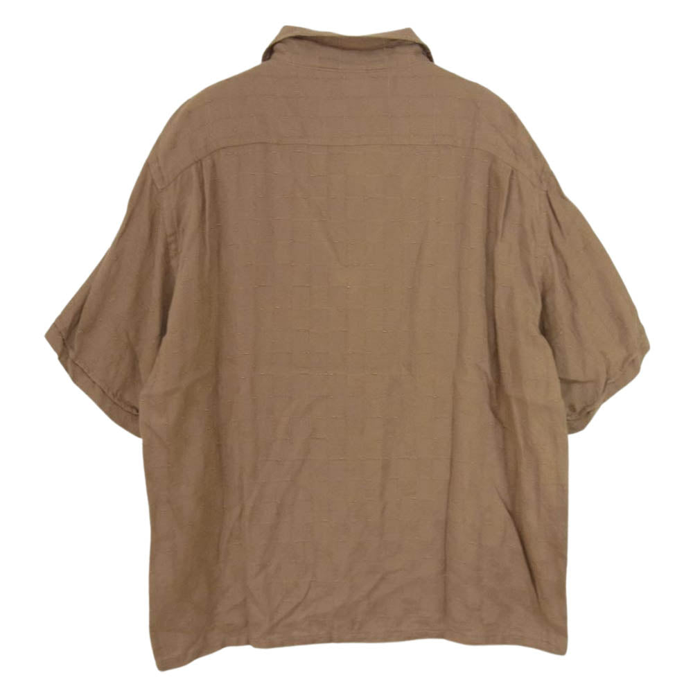 TENDERLOIN テンダーロイン レーヨン オープンカラー 半袖 シャツ ブラウン系 L【中古】