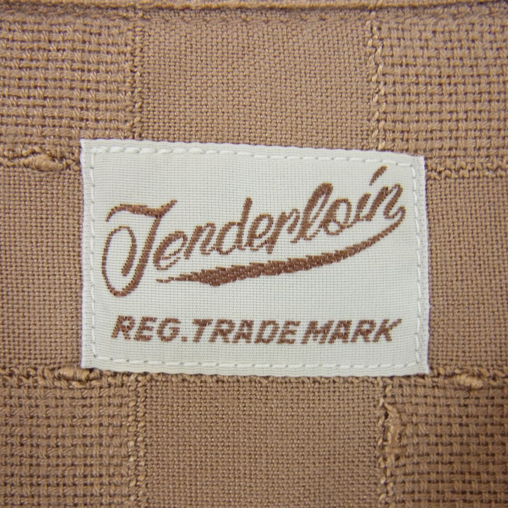 TENDERLOIN テンダーロイン レーヨン オープンカラー 半袖 シャツ ブラウン系 L【中古】
