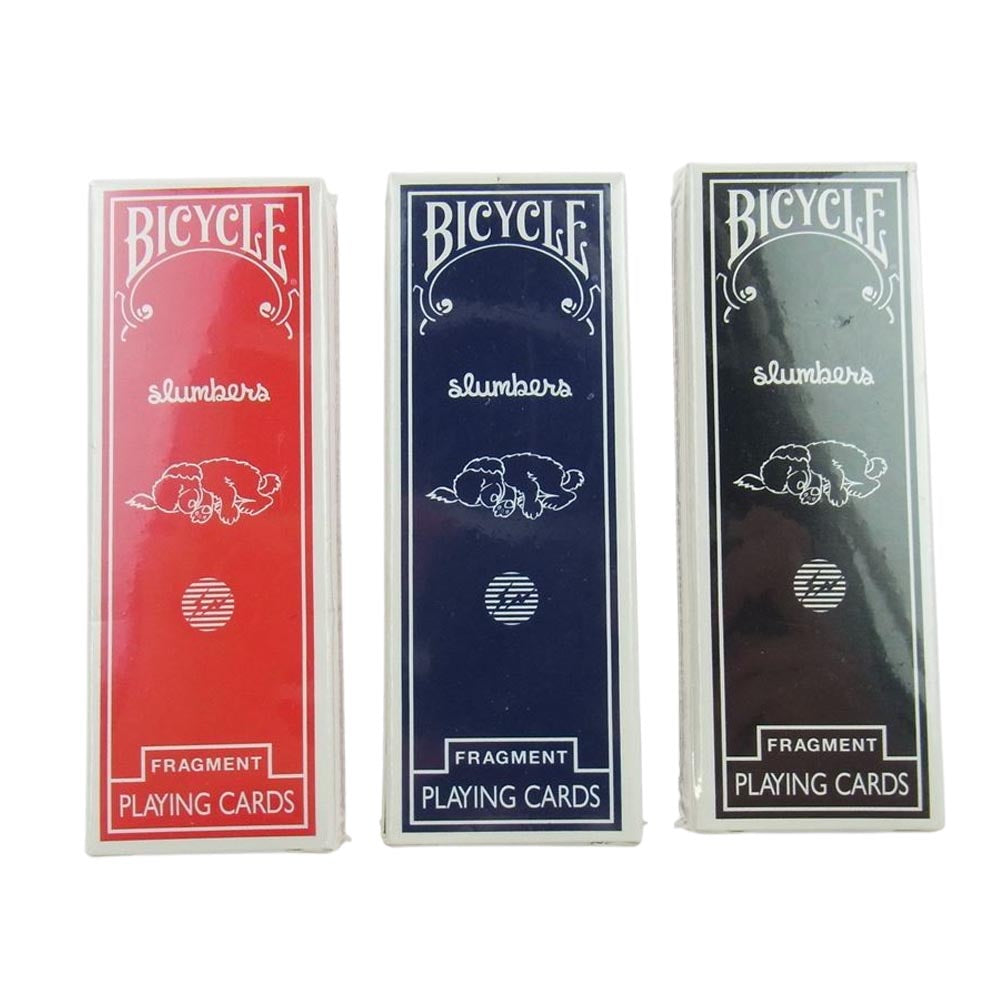 FRAGMENT DESIGN フラグメントデザイン x BICYCLE トランプ 3個 セット レッド、ネイビー、ブラック系【新古品】【未使用】【中古】