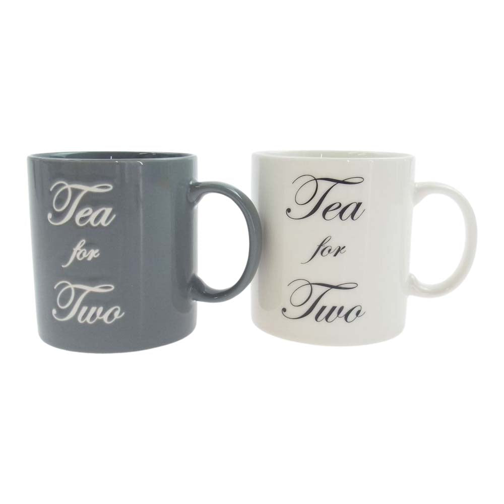 ドゥーナッシングコングレス × AKA SIX ドゥーナッシングコングレス TEA FOR TWO マグカップ 2個 セット グレー系 ホワイト系【新古品】【未使用】【中古】