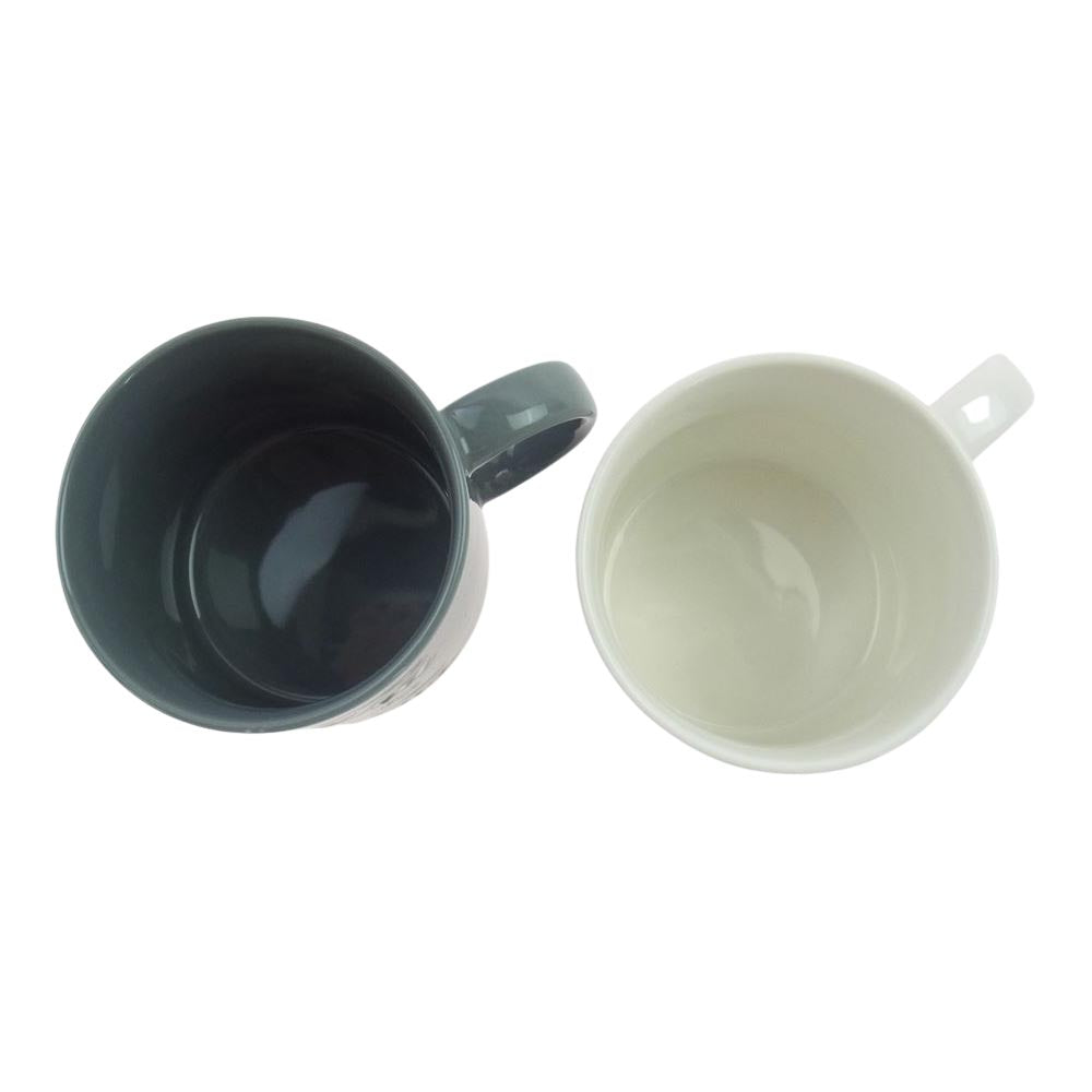 ドゥーナッシングコングレス × AKA SIX ドゥーナッシングコングレス TEA FOR TWO マグカップ 2個 セット グレー系 ホワイト系【新古品】【未使用】【中古】