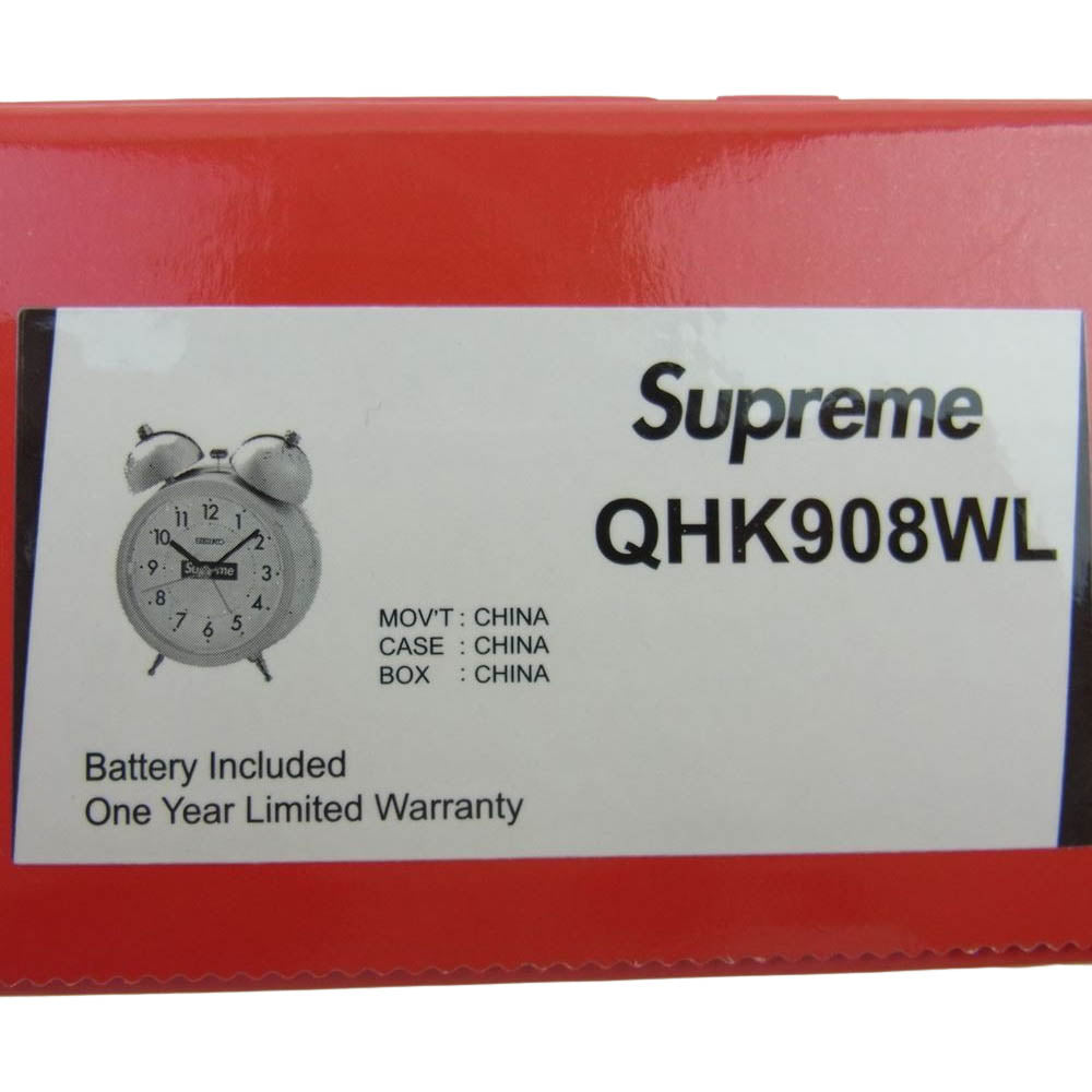 Supreme シュプリーム 22AW 時計 Seiko Alarm Clock White セイコー アラーム クロック 置時計 ホワイト系【新古品】【未使用】【中古】