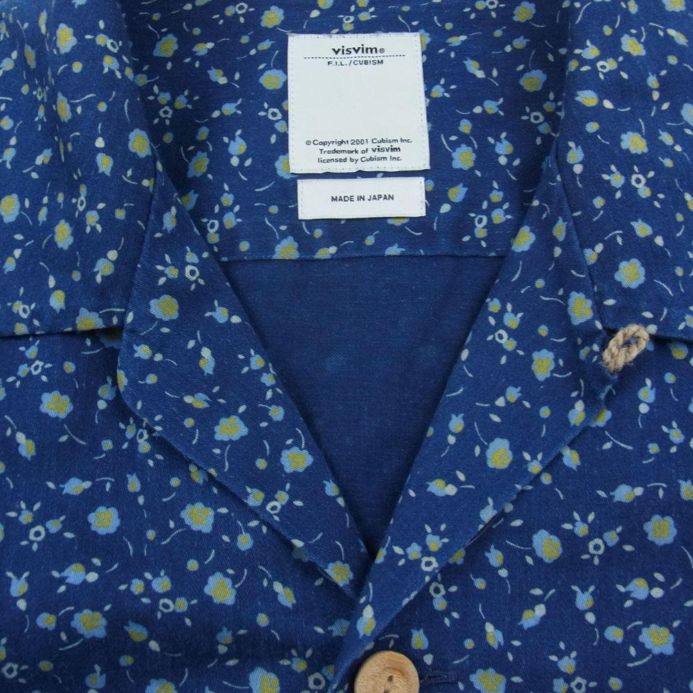VISVIM ビズビム 0116105011028 KAHUNA SHIRT SS PETALS フラワープリント 総柄 半袖 シャツ 3【中古】