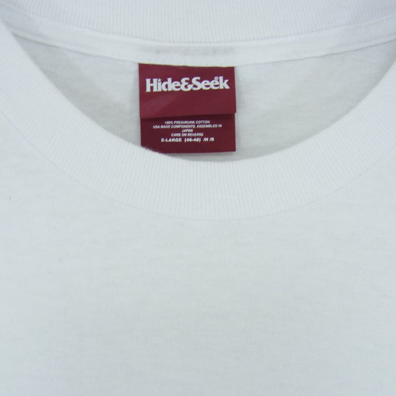 HideandSeek ハイドアンドシーク FOR EAST JAPAN TOKYO 1995 S/S TEE プリント 半袖 Ｔシャツ ホワイト系 XL【中古】