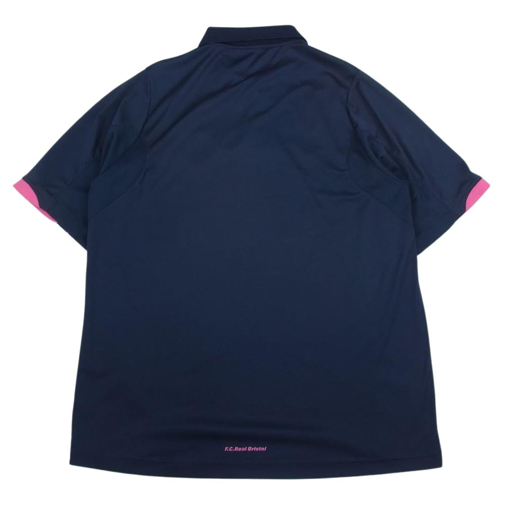 F.C.R.B. エフシーアールビー  NIKE ナイキ パイピング ポロシャツ ネイビー系 L【中古】