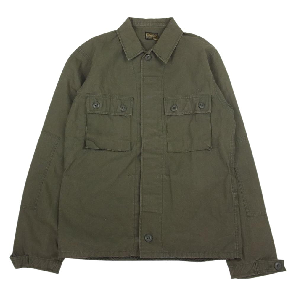 TENDERLOIN テンダーロイン T-BDU JKT ミリタリー 長袖 シャツ ジャケット カーキ系 サイズ表記無【中古】