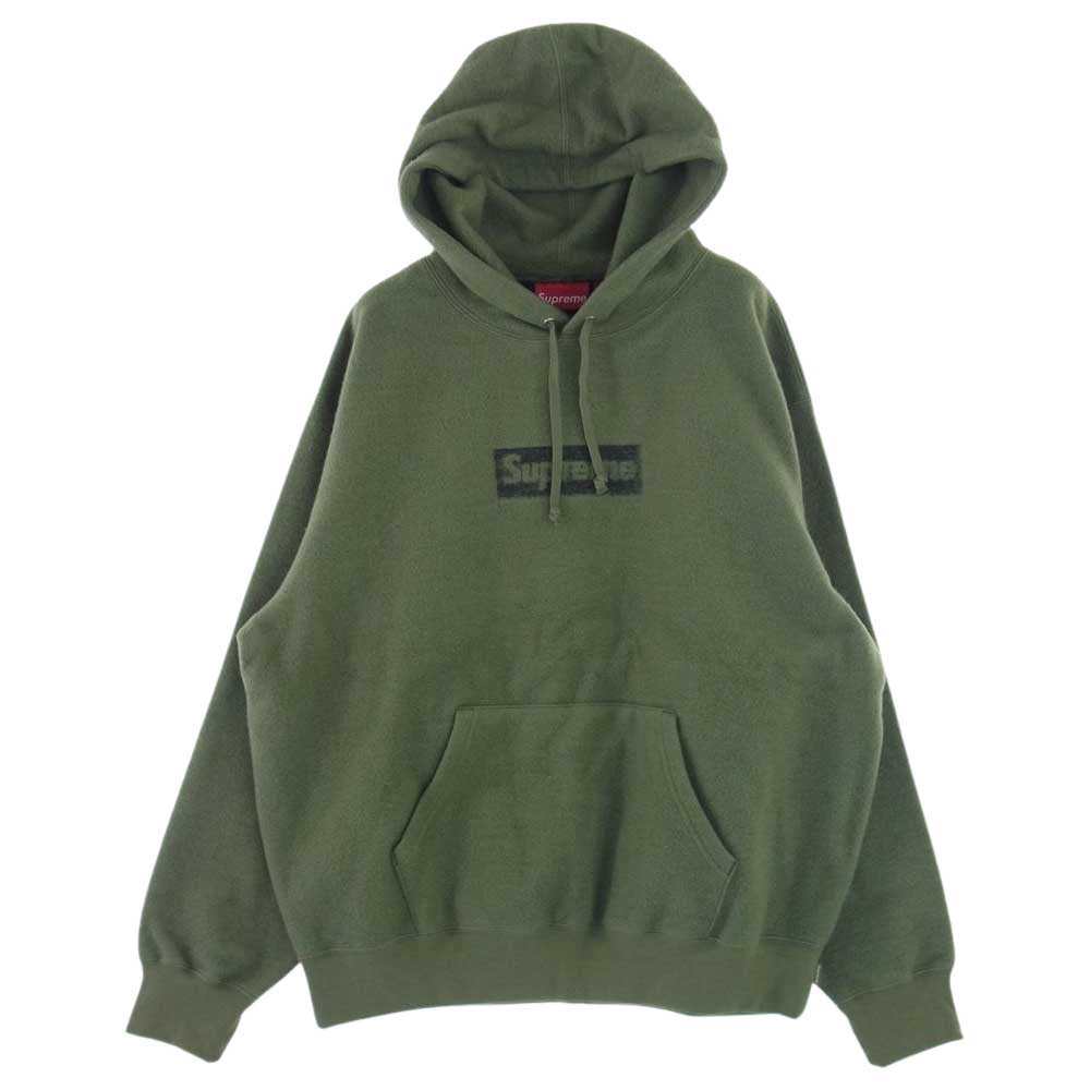 Supreme シュプリーム 23SS Inside Out Box Logo Hooded Sweatshirt インサイドアウト ボックスロゴ フーデッド スウェット パーカー フーディ グリーン系 M【美品】【中古】