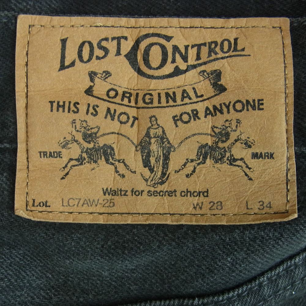 LOST CONTROL ロストコントロール LC7AW-25 DENIM PANTS 5ポケット ボタンフライ デニム パンツ ジーンズ ダークグレー系 W28 L34【中古】