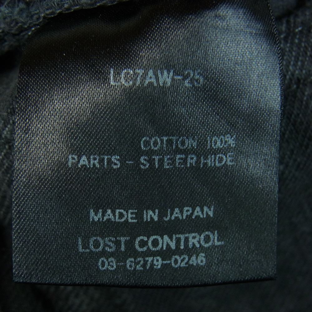 LOST CONTROL ロストコントロール LC7AW-25 DENIM PANTS 5ポケット ボタンフライ デニム パンツ ジーンズ ダークグレー系 W28 L34【中古】
