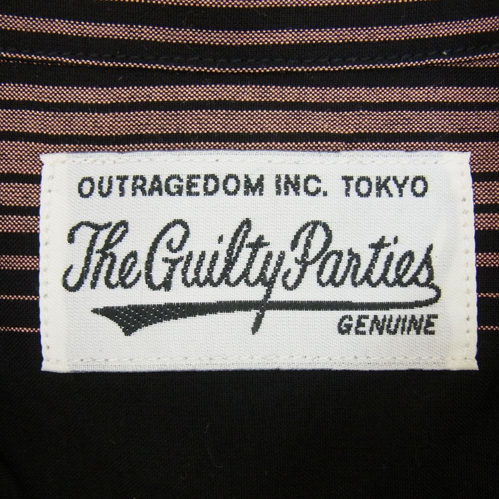 WACKO MARIA ワコマリア 22AW 22FW-WMS-OC01 STRIPED OPEN COLLAR SHIRT L/S ストライプ オープン カラー レーヨン 長袖 シャツ S【中古】