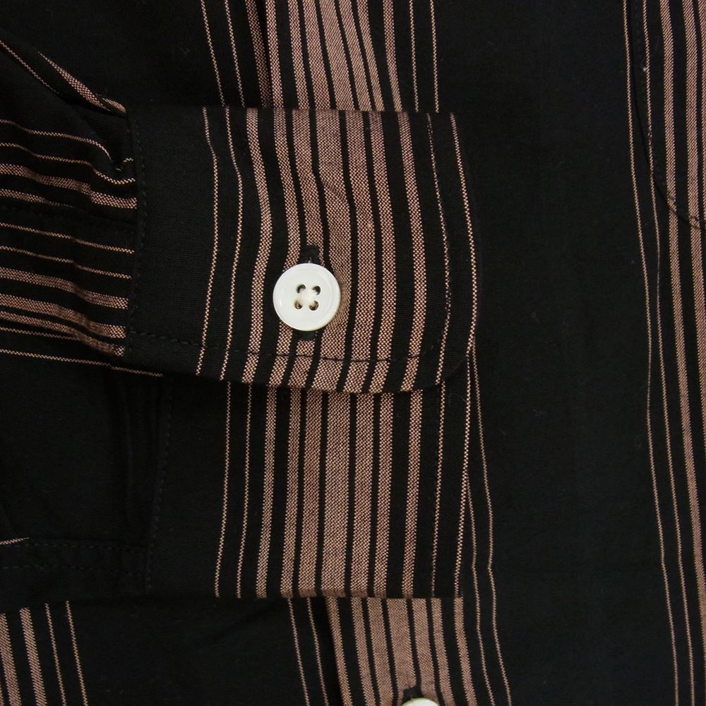 WACKO MARIA ワコマリア 22AW 22FW-WMS-OC01 STRIPED OPEN COLLAR SHIRT L/S ストライプ オープン カラー レーヨン 長袖 シャツ S【中古】