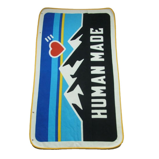 HUMAN MADE ヒューマンメイド 21AW HM FLEECE BLANKET フリース ブランケット ブルー系 ブラック系【中古】
