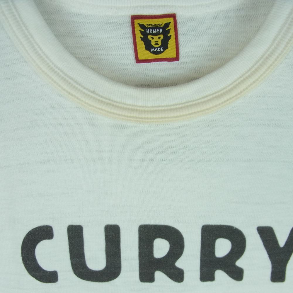 HUMAN MADE ヒューマンメイド HM19TE008 カリーアップ グラフィック ロゴ プリント 半袖 Tシャツ ホワイト系 S【中古】