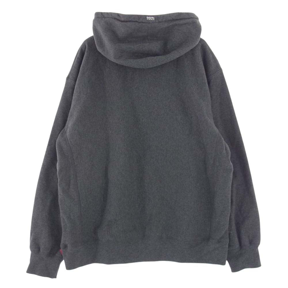 Supreme シュプリーム 21AW Box Logo Hooded Sweatshirt Charcoal ボックス ロゴ スウェット パーカー ダークグレー系 L【中古】