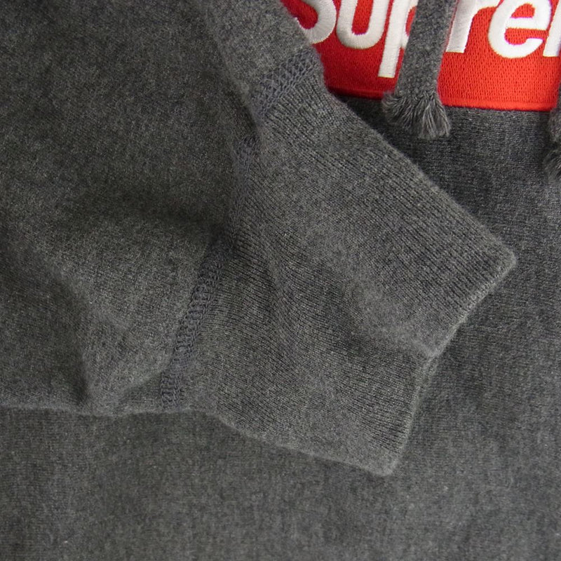 Supreme シュプリーム 21AW Box Logo Hooded Sweatshirt Charcoal ボックス ロゴ スウェット パーカー ダークグレー系 L【中古】