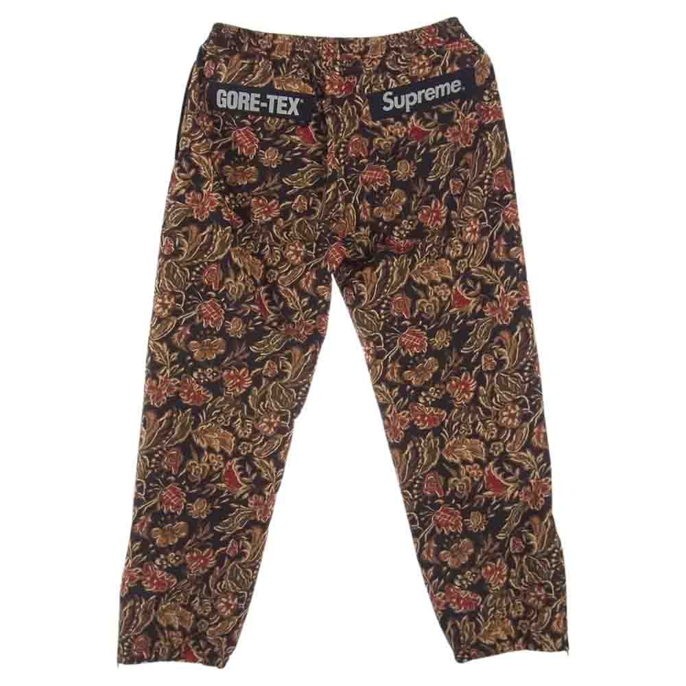 Supreme シュプリーム 18AW GORE-TEX Flower pants ゴアテックス フラワー パンツ ブラック系 ブラウン系 マルチカラー M【中古】